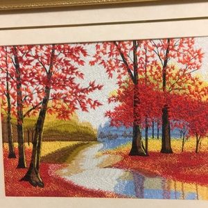 Autumn scene frame art work